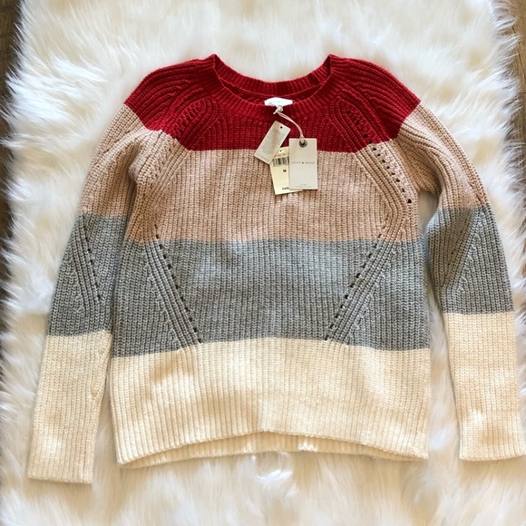 Lucky Brand Color Block Sweater 